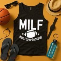 Milf Man I Love Football Tank Top thumb 4