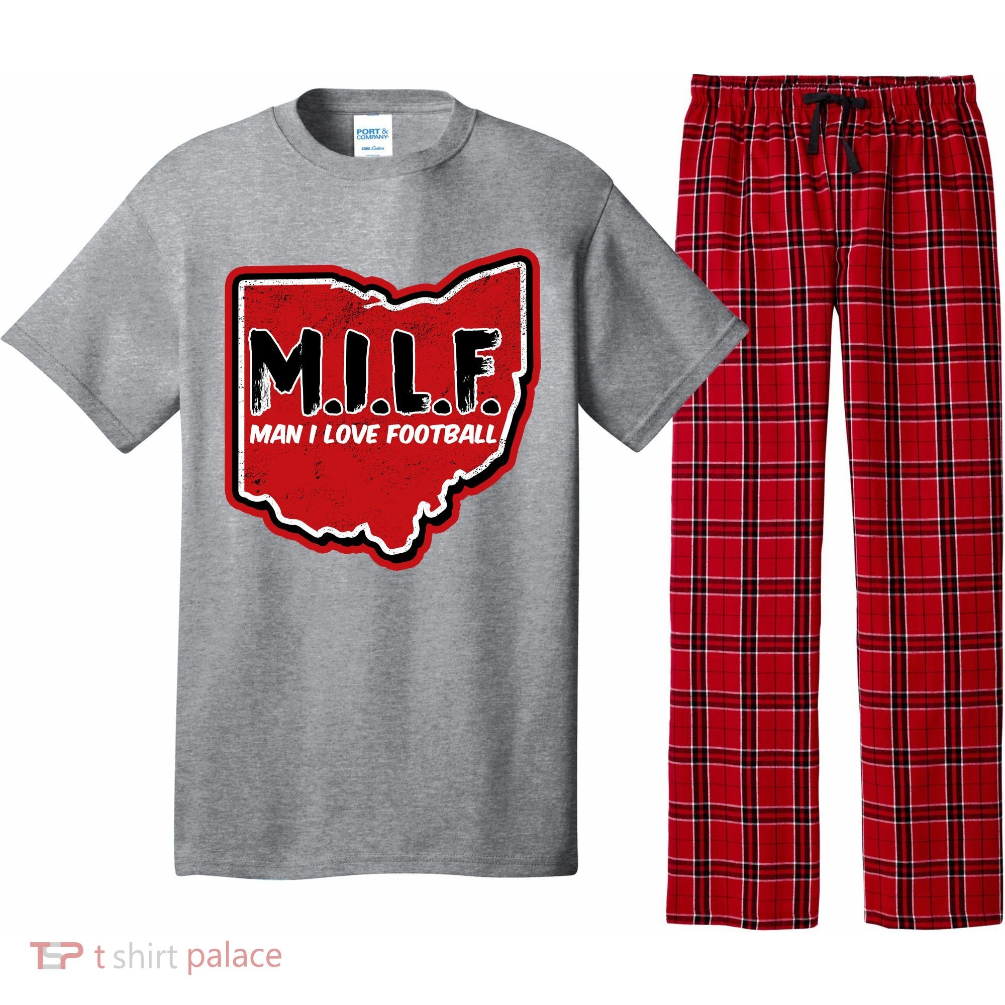 MILF Man I Love Football Ohio State Pajama Set