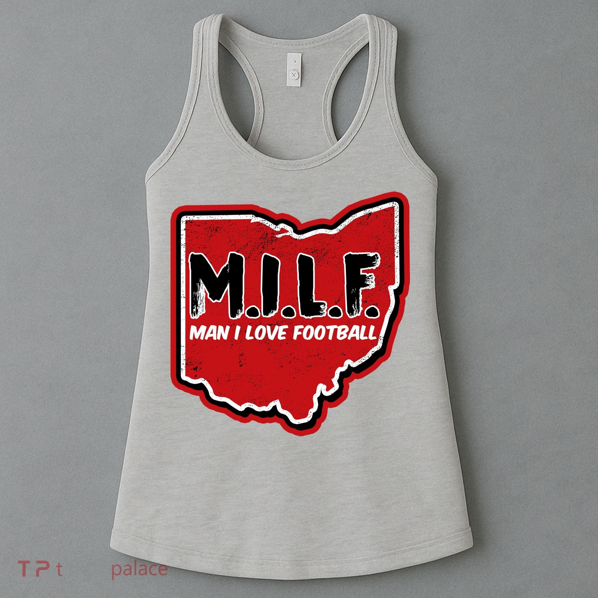 MILF Man I Love Football Ohio State Women's Tank Top