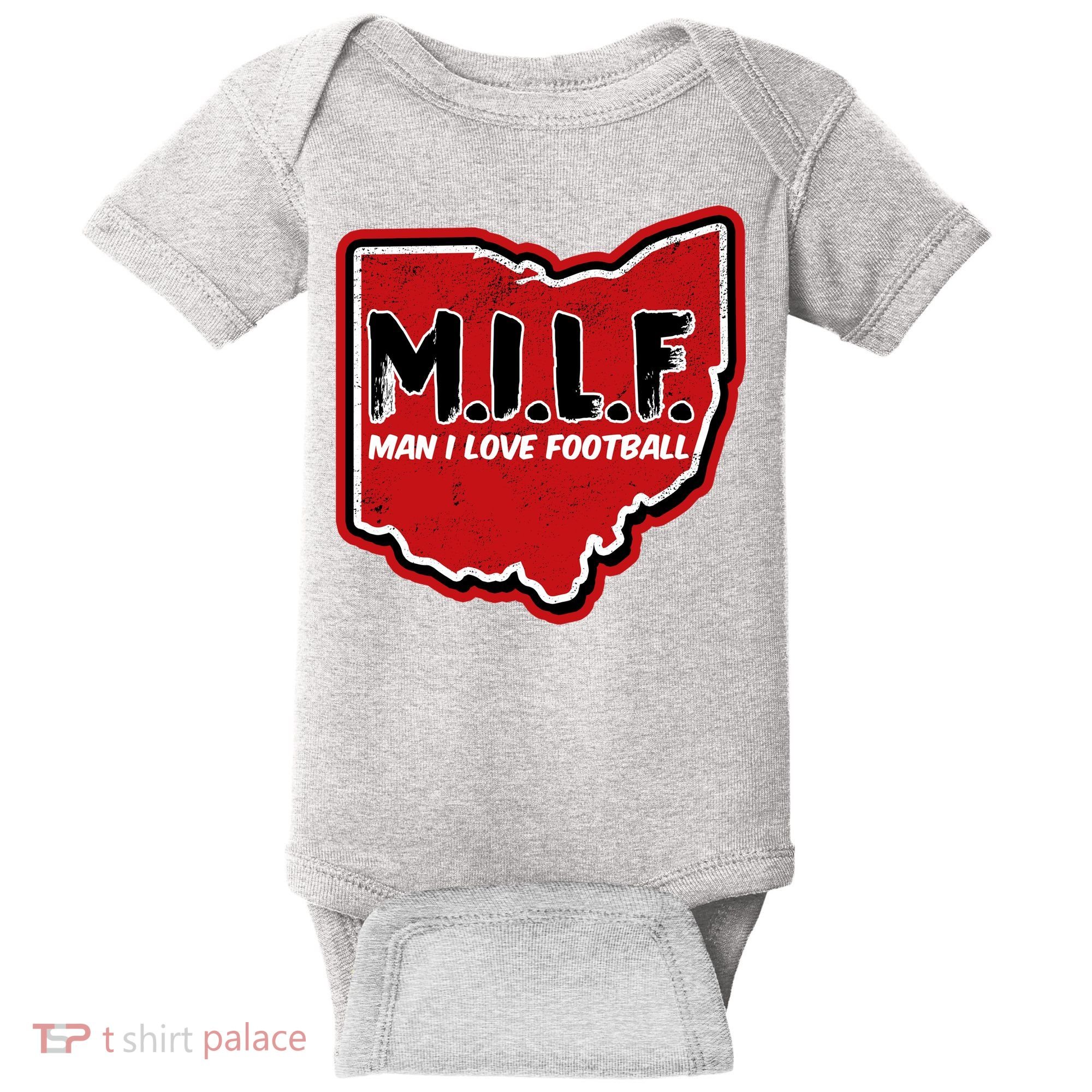 MILF Man I Love Football Ohio State Baby Bodysuit