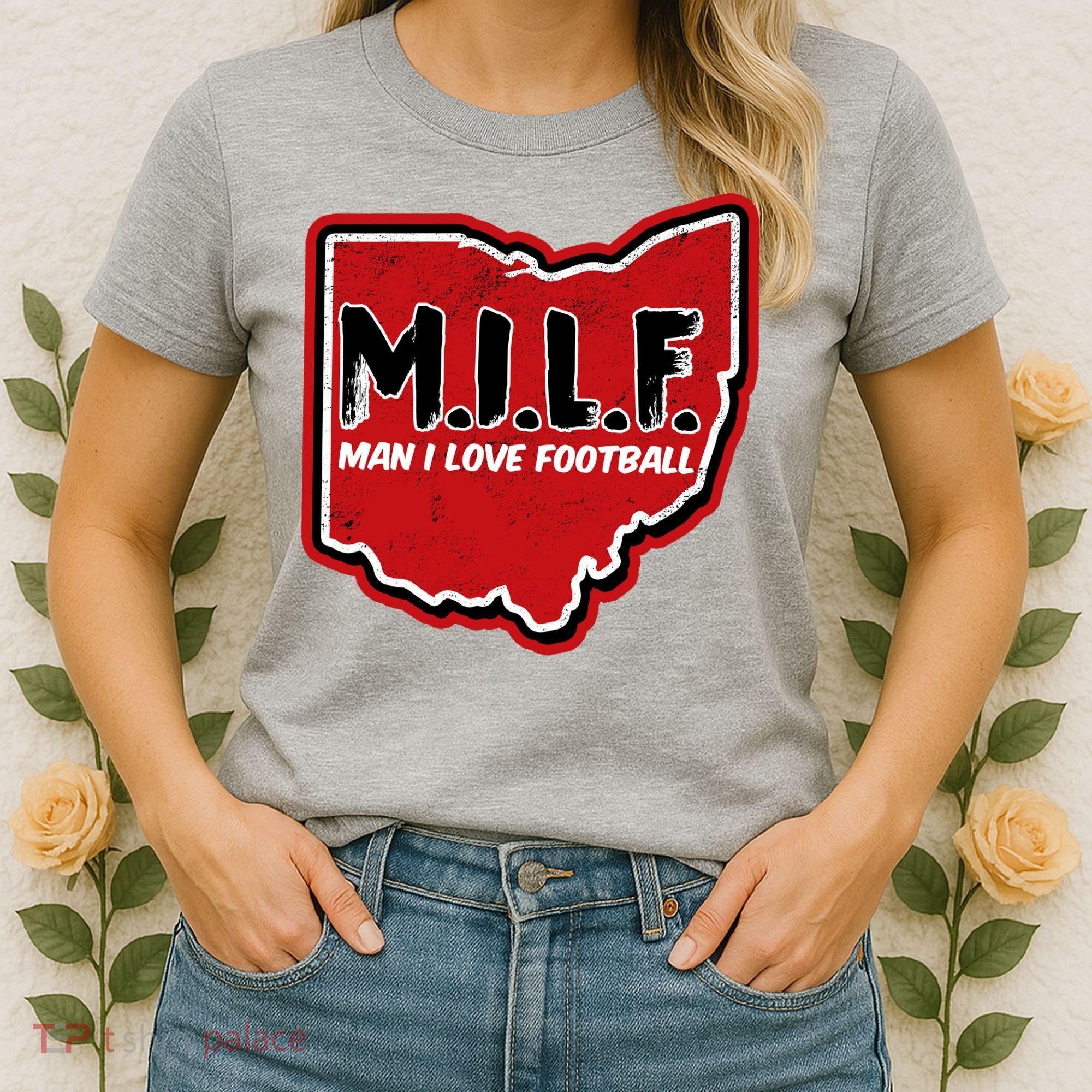 MILF Man I Love Football Ohio State Women's T-Shirt
