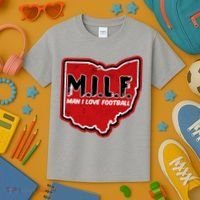 MILF Man I Love Football Ohio State Kids T-Shirt thumb 3