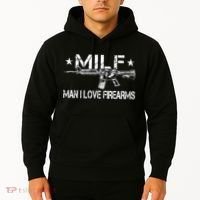 Milf Man I Love Firearms Pro Gun Owners Rights Hoodie thumb 2