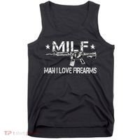 Milf Man I Love Firearms Pro Gun Owners Rights Tank Top thumb 0