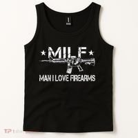 Milf Man I Love Firearms Pro Gun Owners Rights Tank Top thumb 2