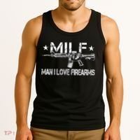 Milf Man I Love Firearms Pro Gun Owners Rights Tank Top thumb 3