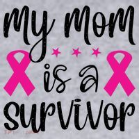 My Mom Is A Survivor Breast Cancer Awareness Women's Sweatshirt thumb 2