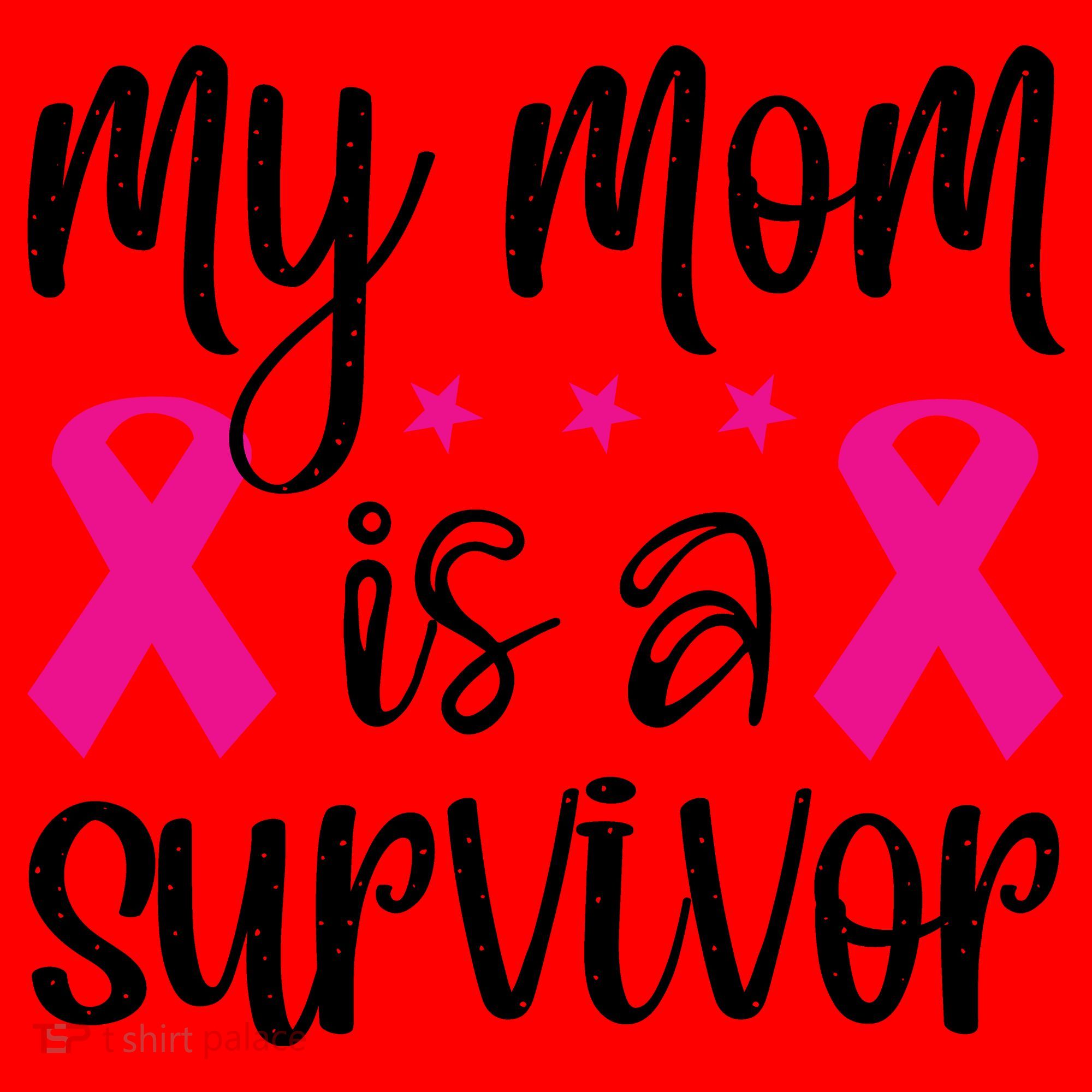 My Mom Is A Survivor Breast Cancer Awareness Santa Hat
