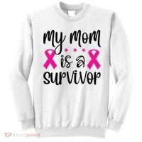 My Mom Is A Survivor Breast Cancer Awareness Sweatshirt thumb 0