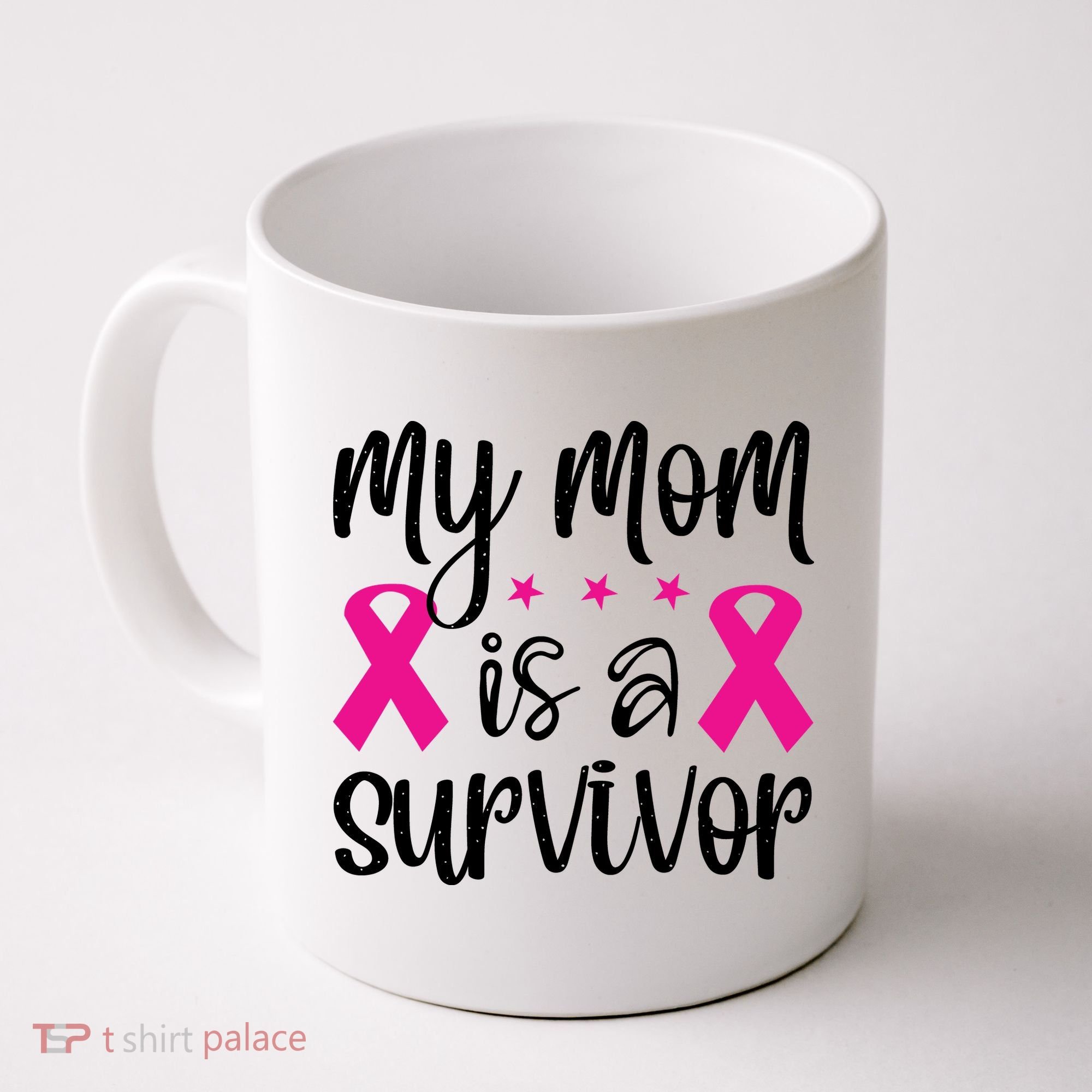 My Mom Is A Survivor Breast Cancer Awareness Coffee Mug