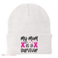 My Mom Is A Survivor Breast Cancer Awareness Beanie thumb 0