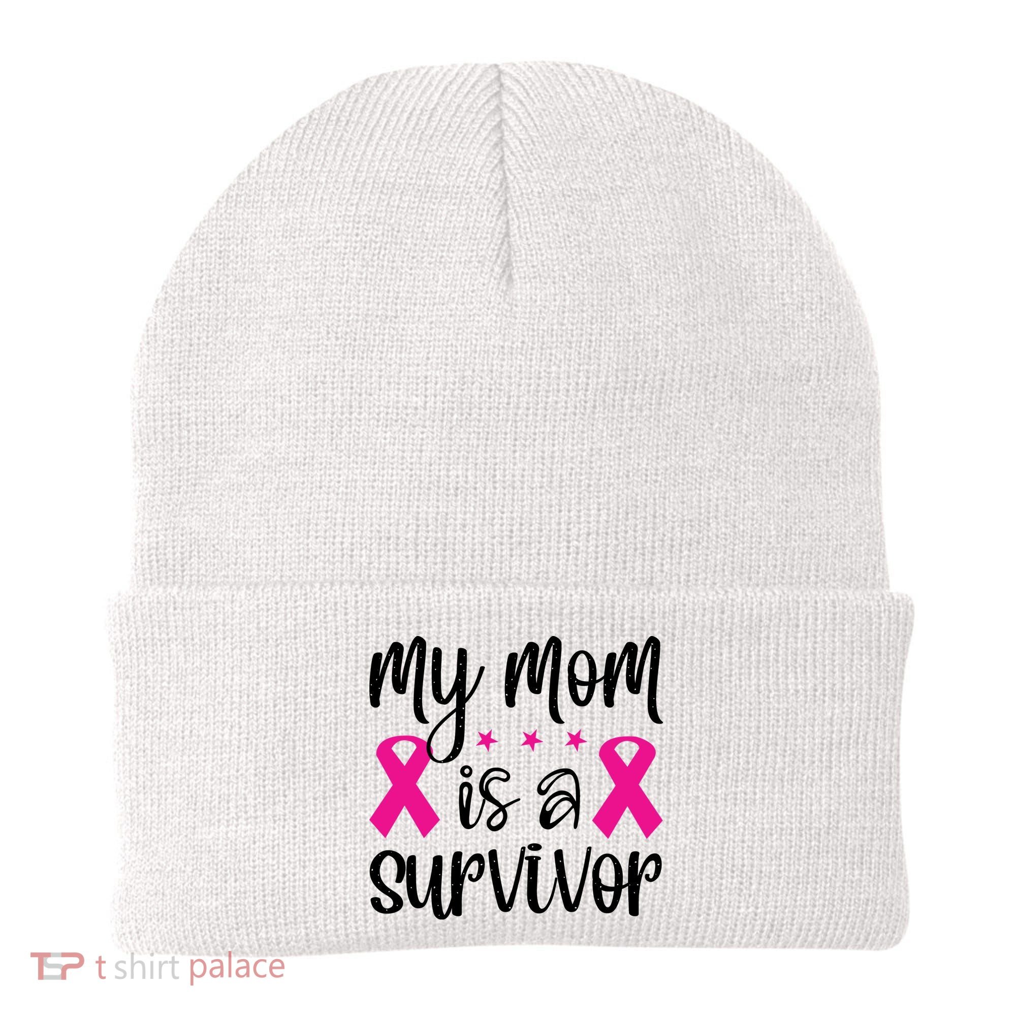 My Mom Is A Survivor Breast Cancer Awareness Beanie