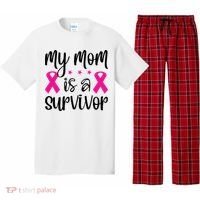 My Mom Is A Survivor Breast Cancer Awareness Pajama Set thumb 0