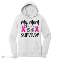 My Mom Is A Survivor Breast Cancer Awareness Women's Hoodie thumb 0