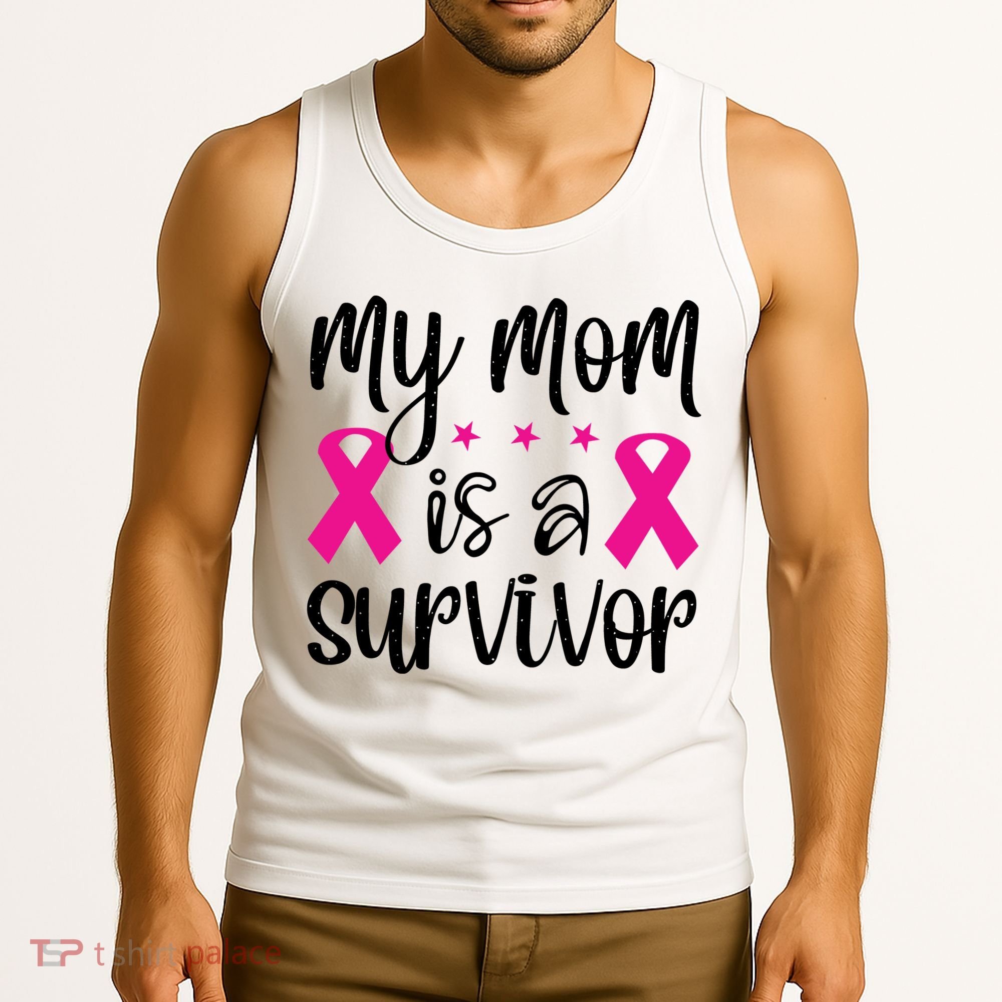My Mom Is A Survivor Breast Cancer Awareness Tank Top