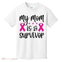 My Mom Is A Survivor Breast Cancer Awareness Kids T-Shirt thumb 0