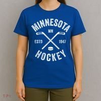 Minnesota Mn Ice Hockey Sticks Vintage Gift Cute Gift T-Shirt thumb 4