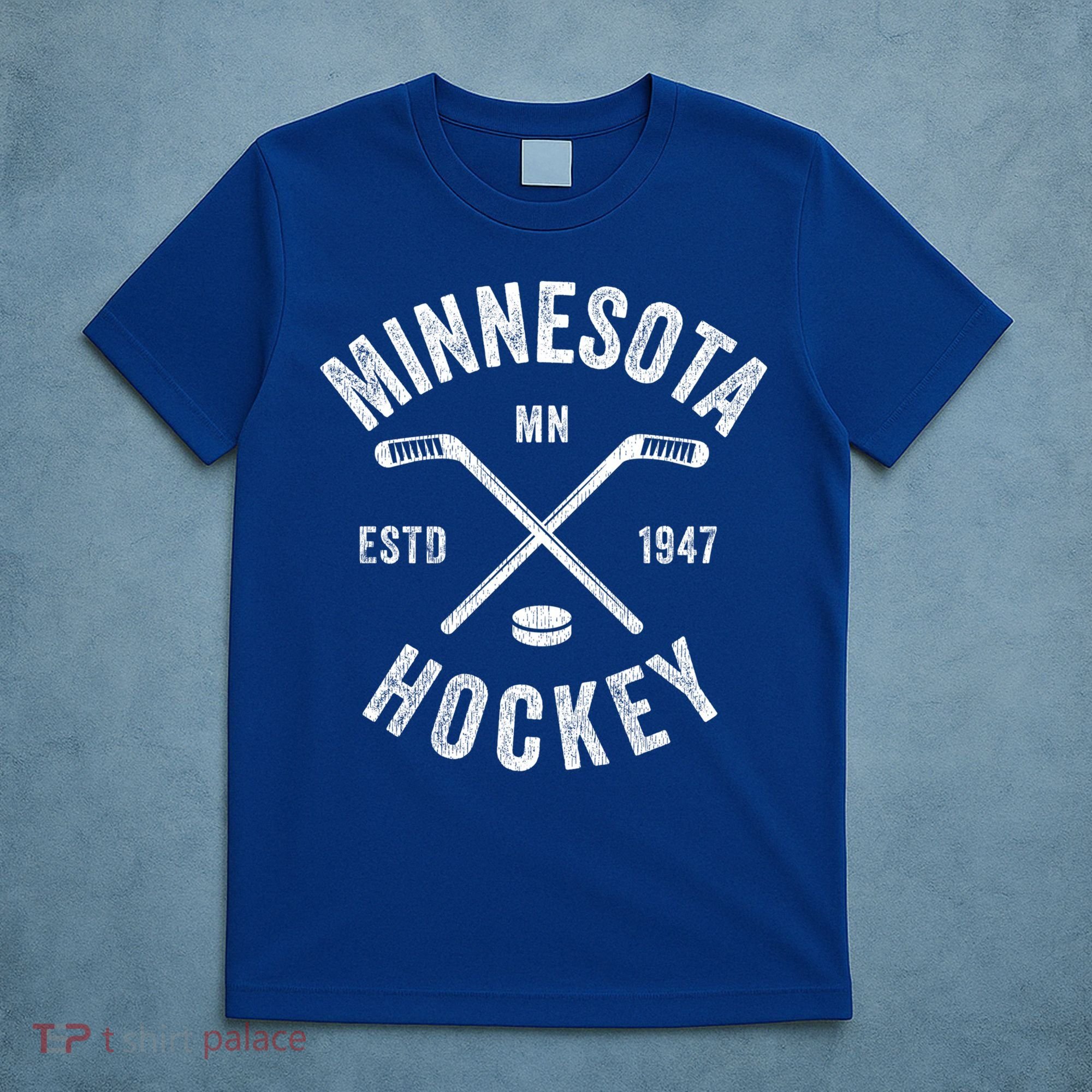 Minnesota Mn Ice Hockey Sticks Vintage Gift Cute Gift T-Shirt