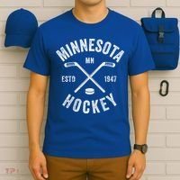 Minnesota Mn Ice Hockey Sticks Vintage Gift Cute Gift T-Shirt thumb 6
