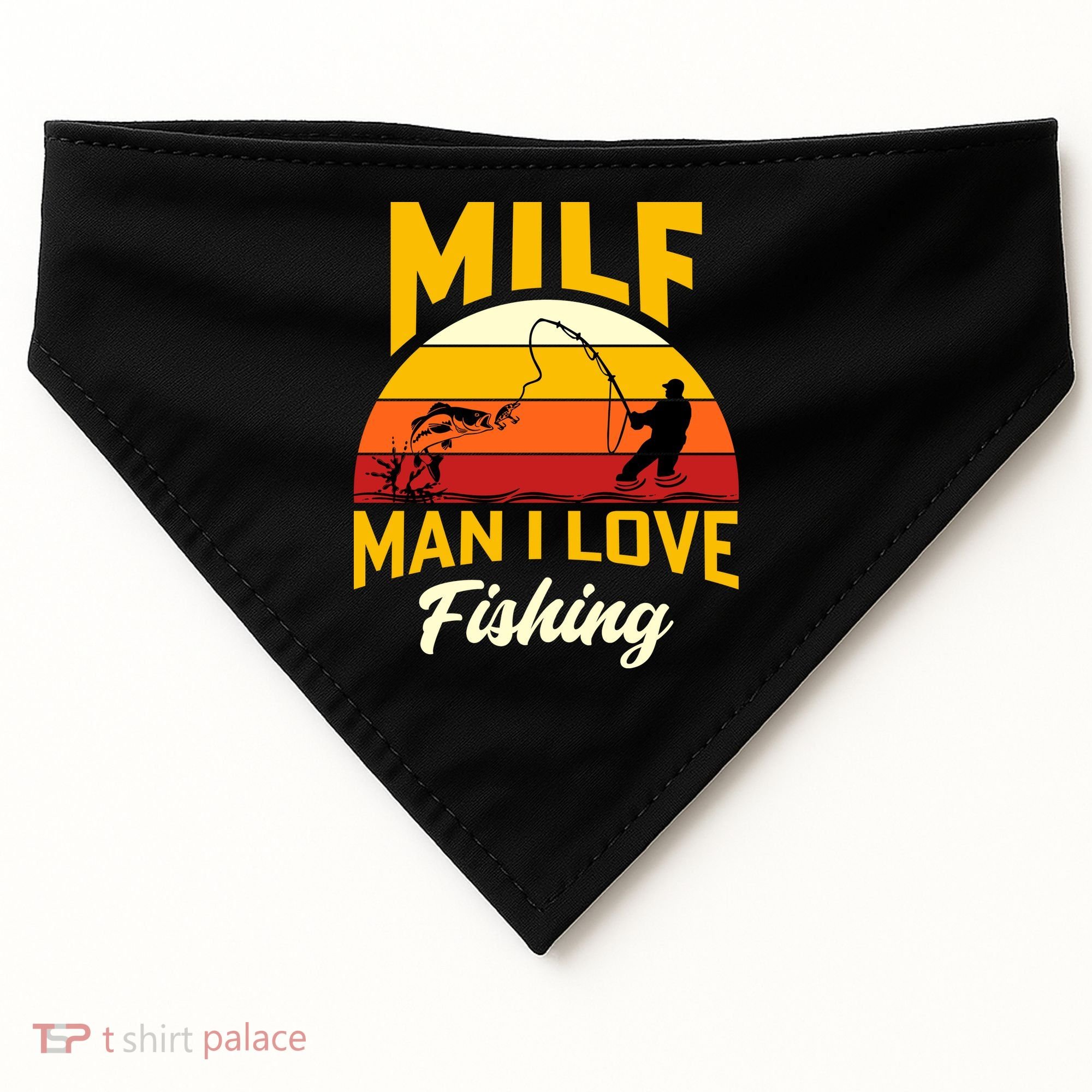 MILF Man I Love Fishing Camping Fish Funny USA-Made Doggie Bandana