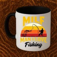 MILF Man I Love Fishing Camping Fish Funny Coffee Mug thumb 2