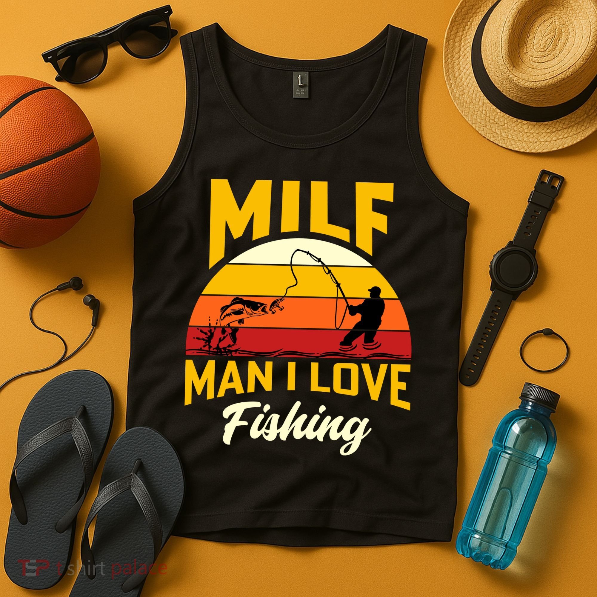 MILF Man I Love Fishing Camping Fish Funny Tank Top