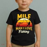 MILF Man I Love Fishing Camping Fish Funny Toddler T-Shirt thumb 2