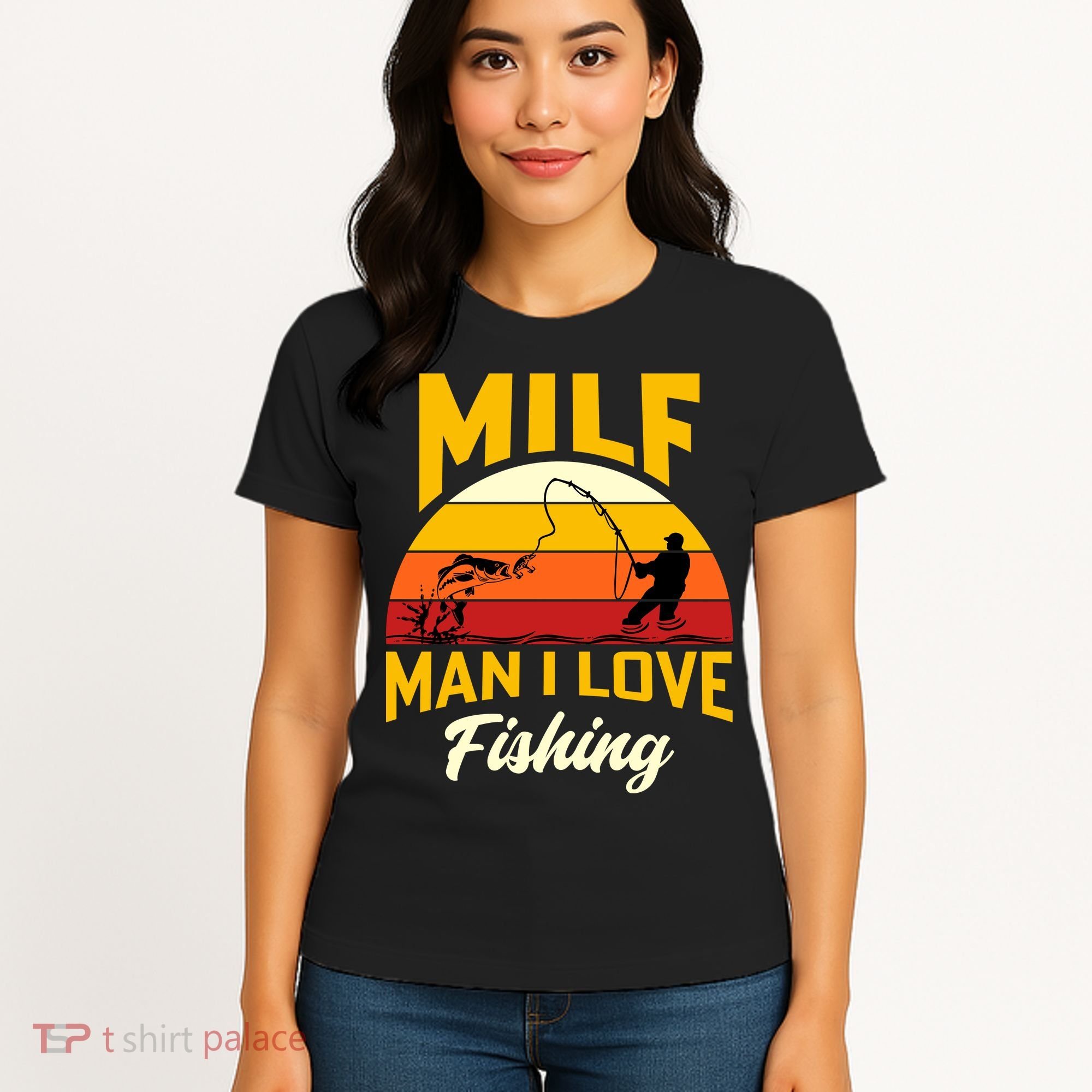 MILF Man I Love Fishing Camping Fish Funny Women's T-Shirt