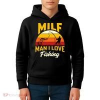 MILF Man I Love Fishing Camping Fish Funny Kids Hoodie thumb 4