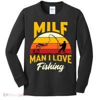 MILF Man I Love Fishing Camping Fish Funny Kids Long Sleeve Shirt thumb 0