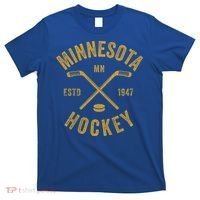 Minnesota Mn Ice Hockey Sticks Vintage Gift Meaningful Gift T-Shirt thumb 0