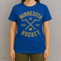 Minnesota Mn Ice Hockey Sticks Vintage Gift Meaningful Gift T-Shirt thumb 4
