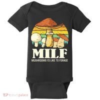 Milf Mushrooms ID Like To Forage Funny Saying Baby Bodysuit thumb 0