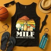 Milf Mushrooms ID Like To Forage Funny Saying Tank Top thumb 4