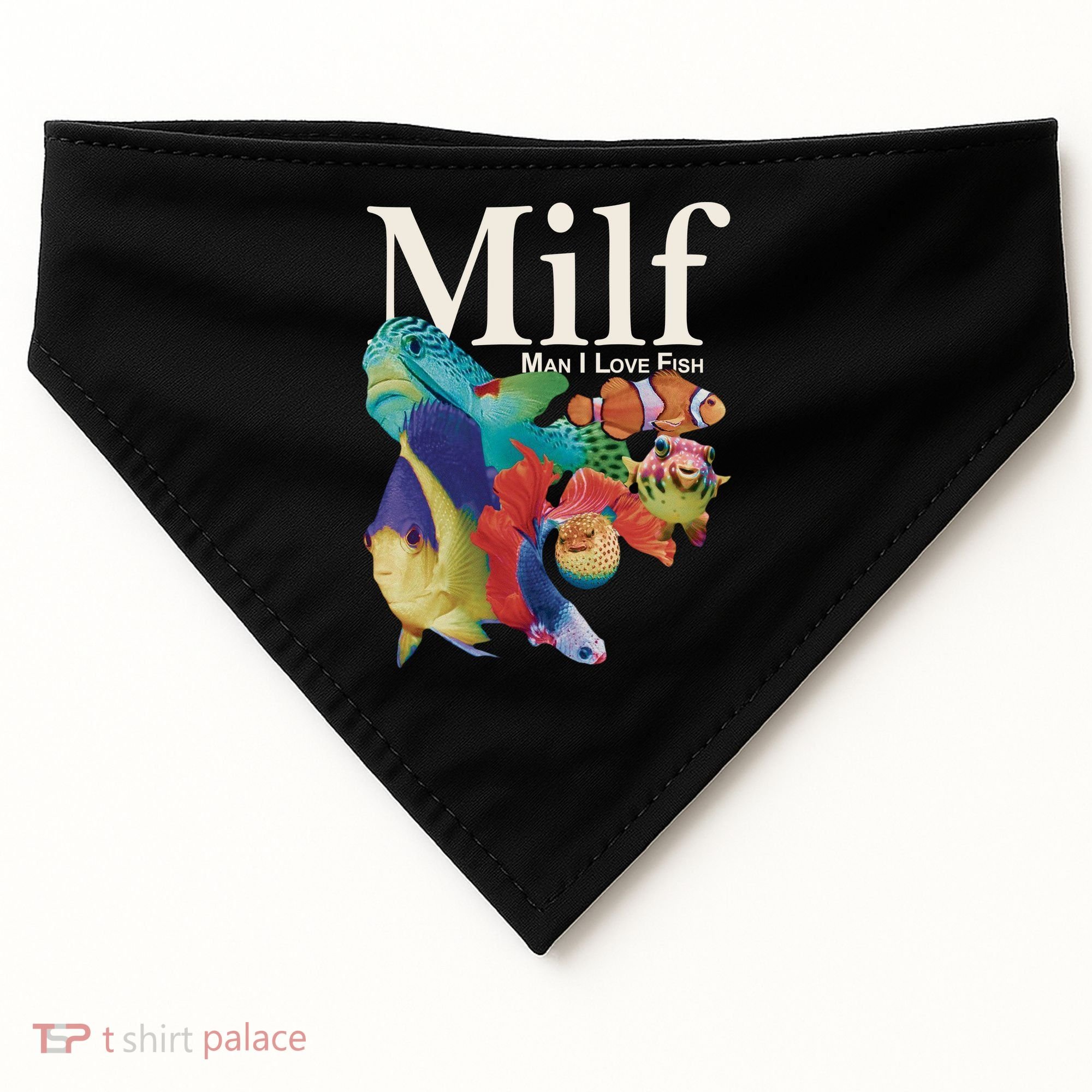 Milf Man I Love Fish Funny USA-Made Doggie Bandana