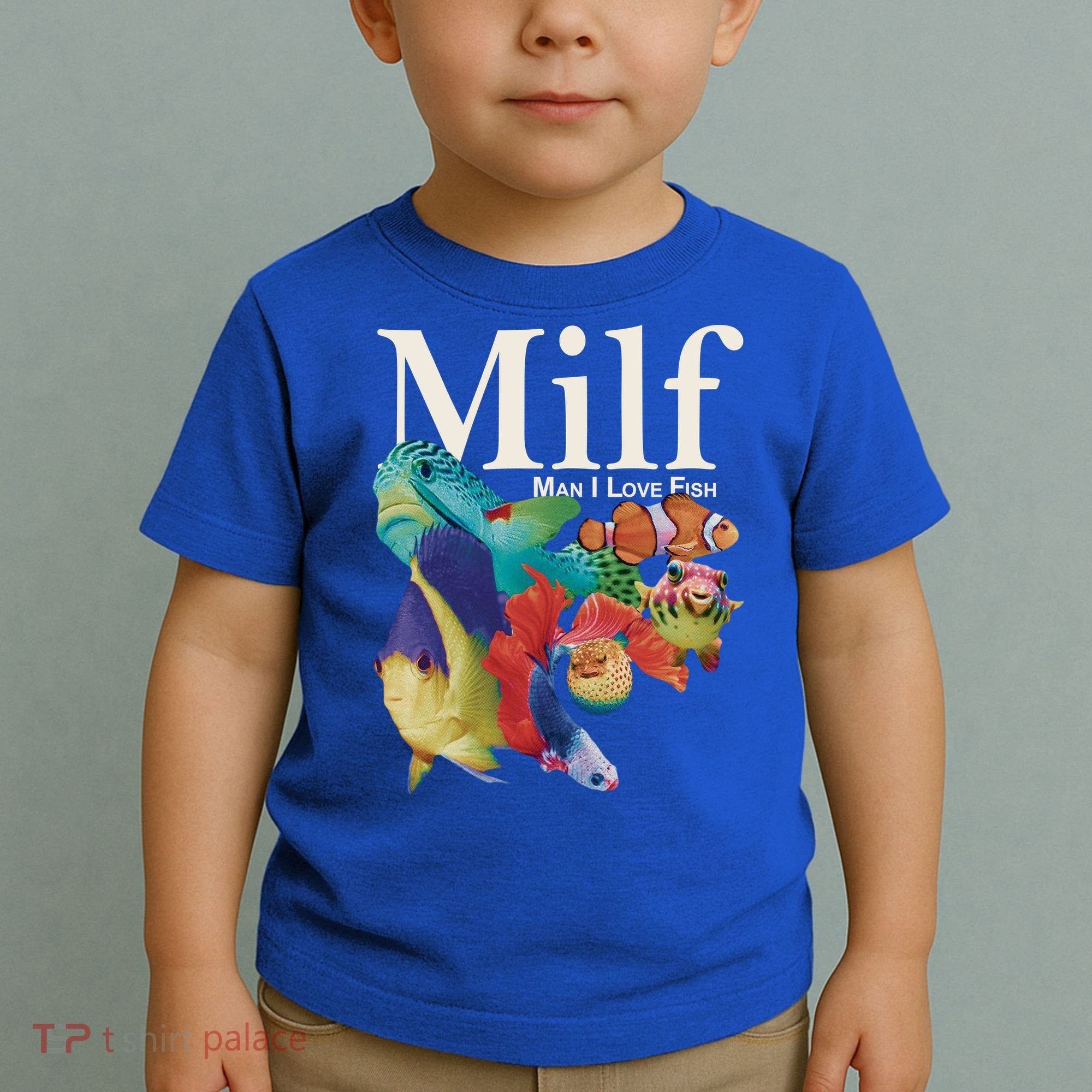 Milf Man I Love Fish Funny Toddler T-Shirt