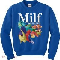 Milf Man I Love Fish Funny Kids Sweatshirt thumb 0