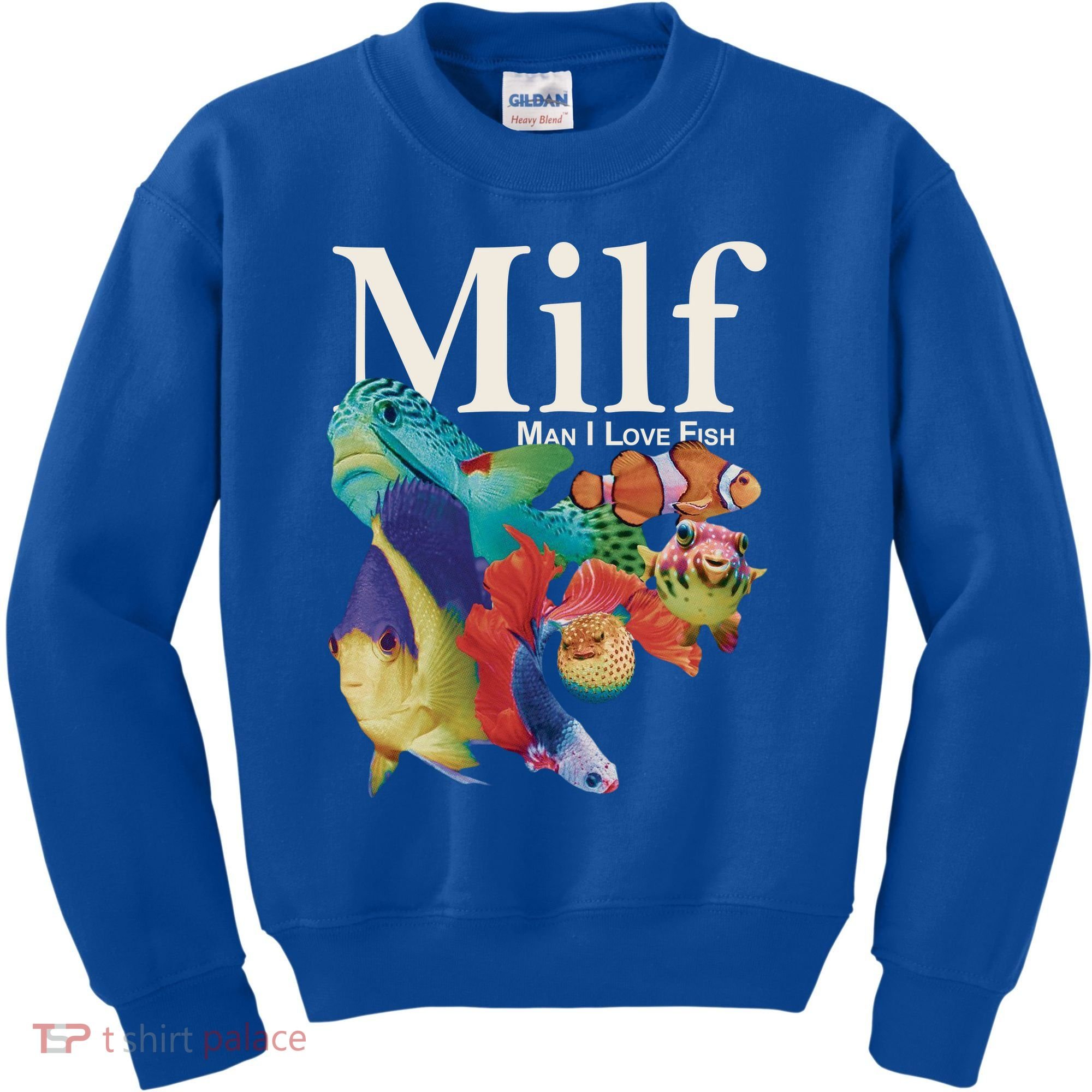 Milf Man I Love Fish Funny Kids Sweatshirt