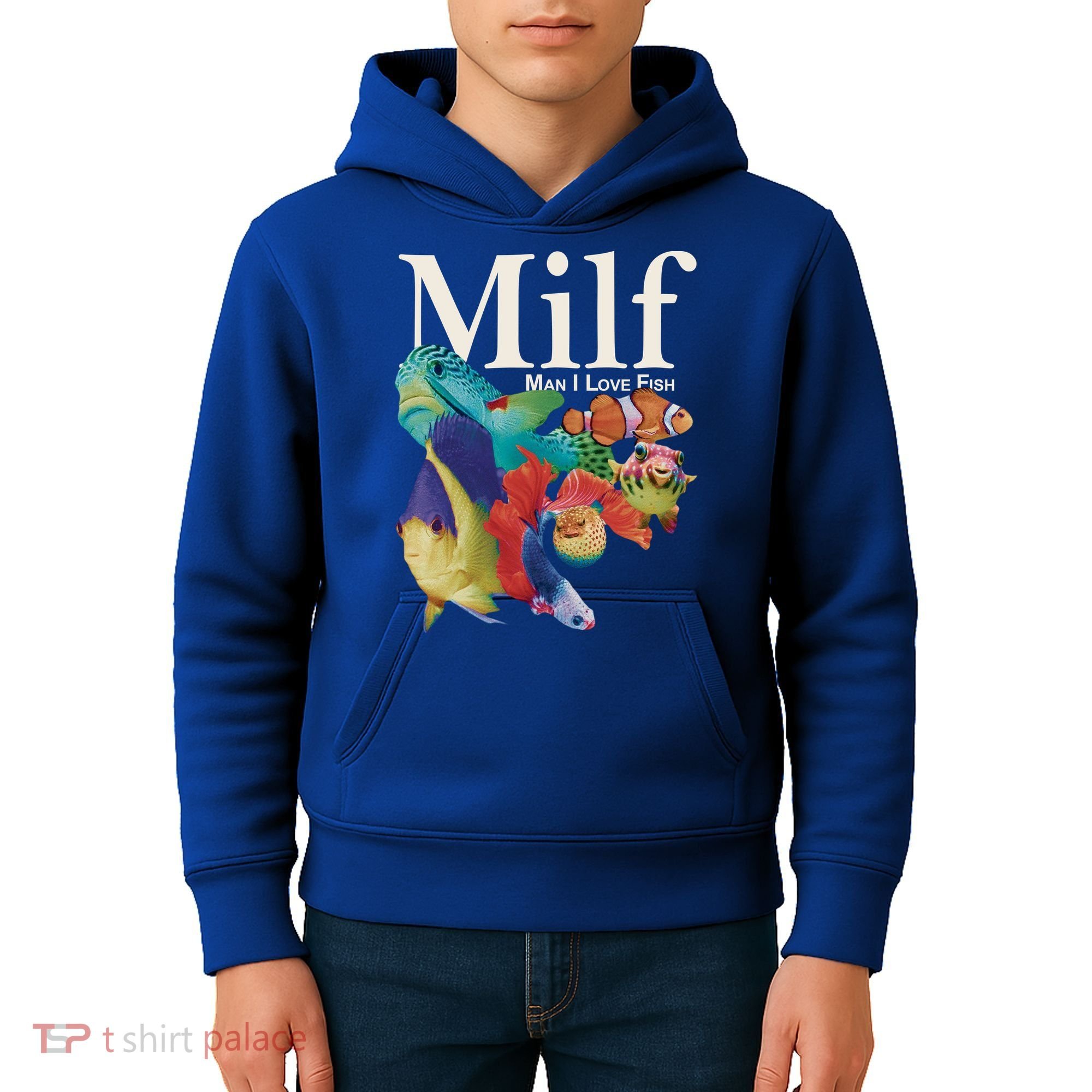 Milf Man I Love Fish Funny Kids Hoodie