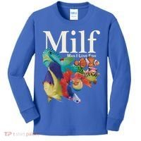 Milf Man I Love Fish Funny Kids Long Sleeve Shirt thumb 0