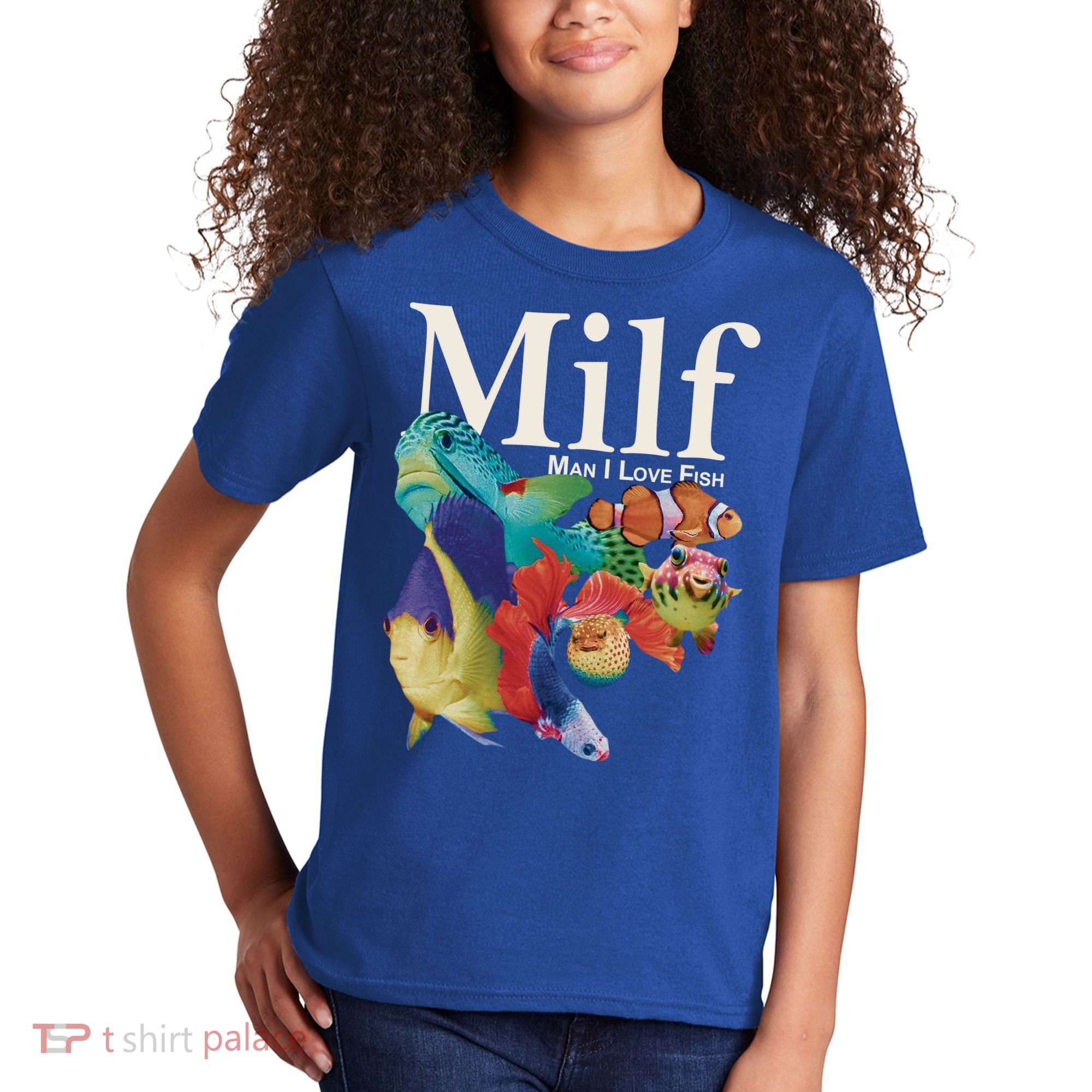 Milf Man I Love Fish Funny Kids T-Shirt