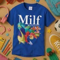Milf Man I Love Fish Funny Kids T-Shirt thumb 3