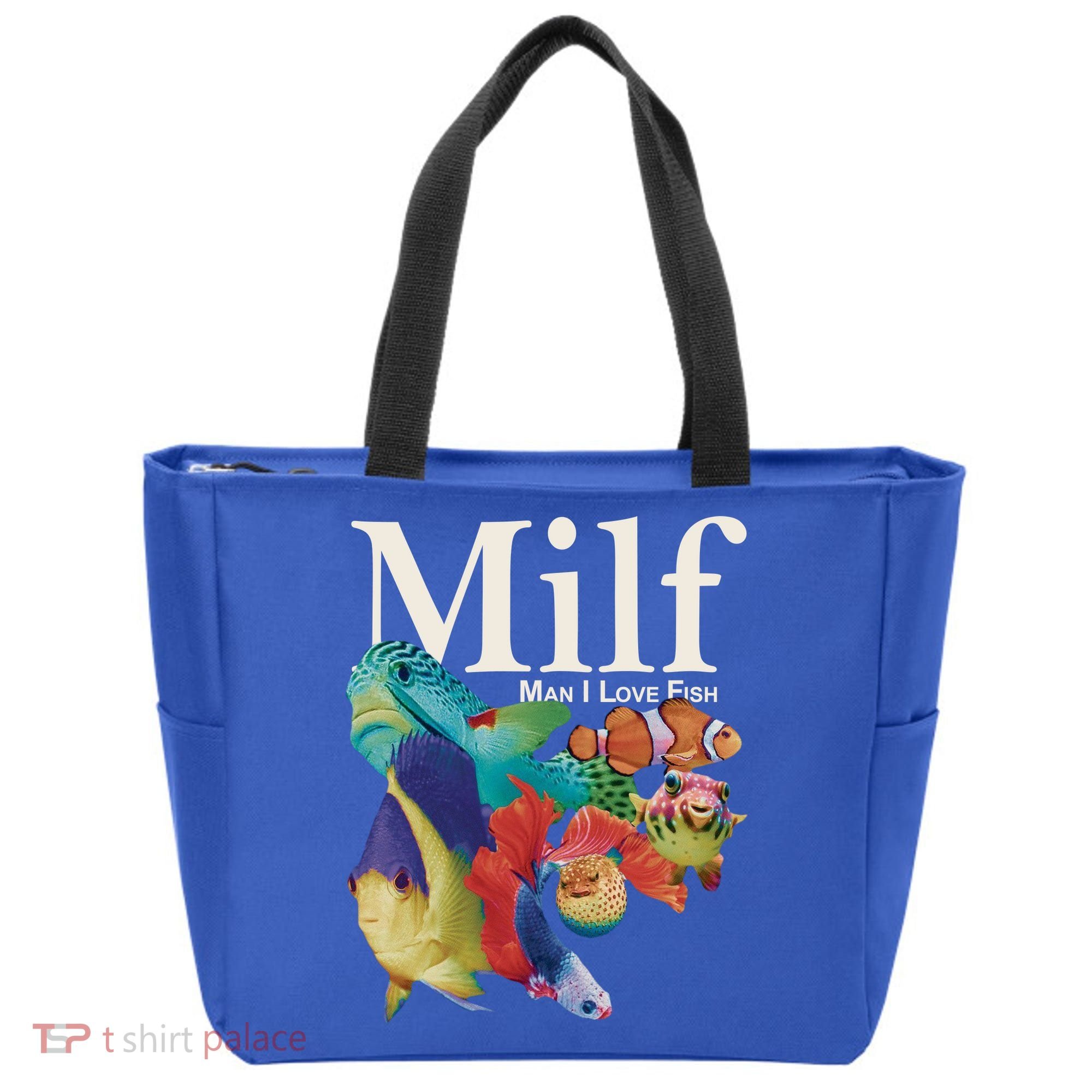 Milf Man I Love Fish Funny Tote Bag