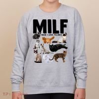 MILF Man I Love Felines Funny Cats Women's Sweatshirt thumb 0