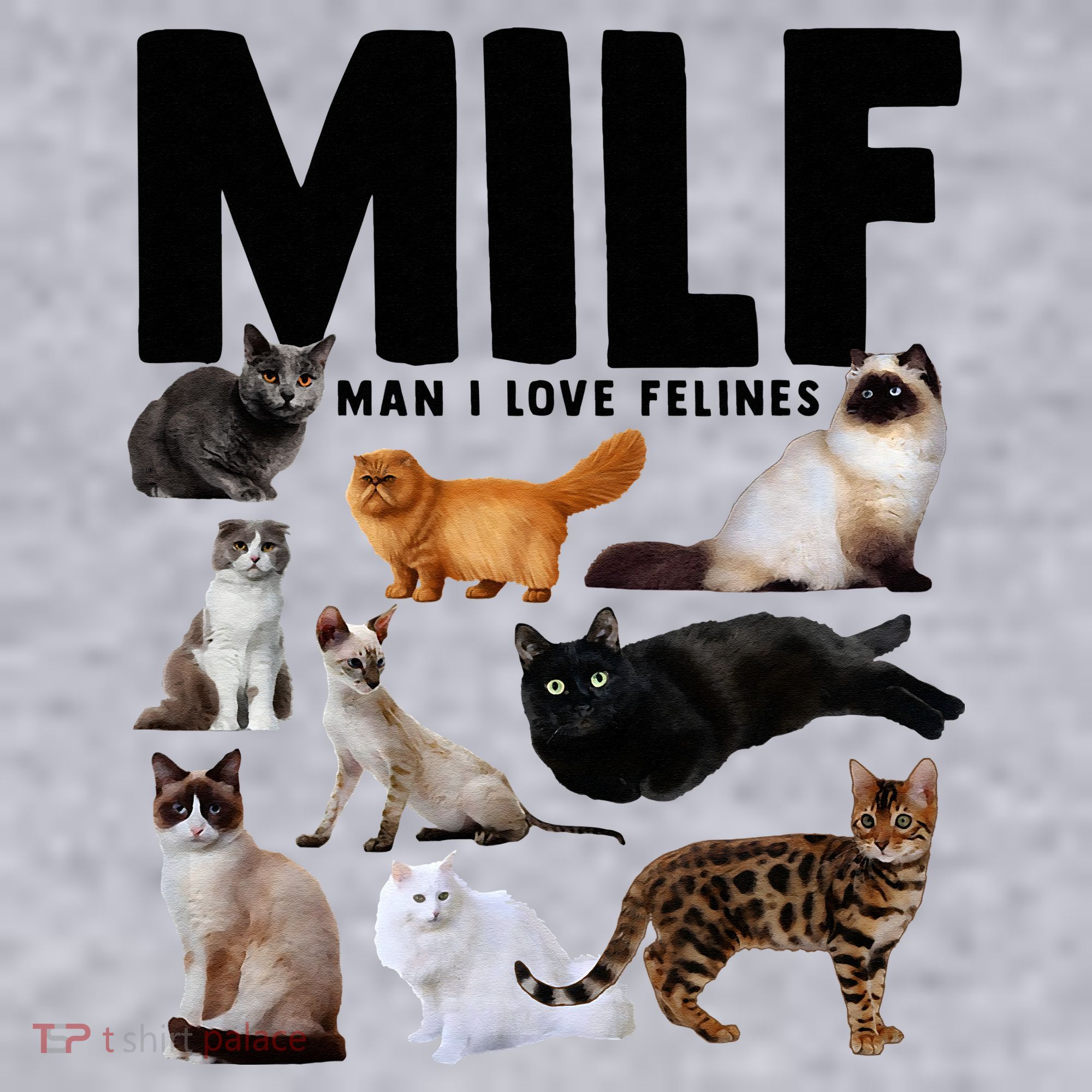 MILF Man I Love Felines Funny Cats Women's Sweatshirt