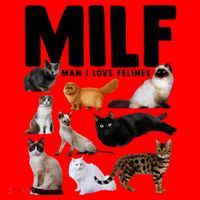 MILF Man I Love Felines Funny Cats Santa Hat thumb 1