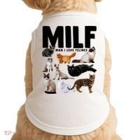 MILF Man I Love Felines Funny Cats Doggie Tank thumb 0