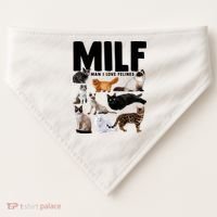 MILF Man I Love Felines Funny Cats USA-Made Doggie Bandana thumb 0