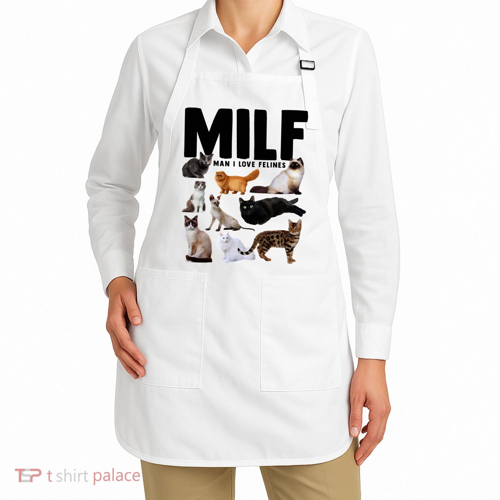 MILF Man I Love Felines Funny Cats Apron