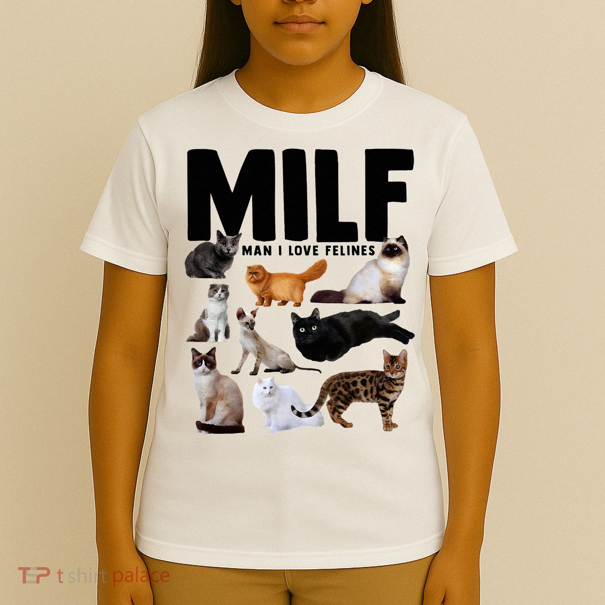 MILF Man I Love Felines Funny Cats T-Shirt